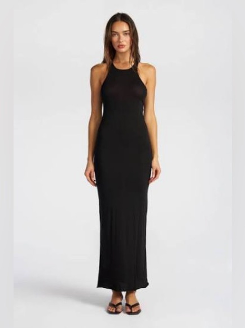 Cotton Citizen Black Racerback Maxi Slip Dress